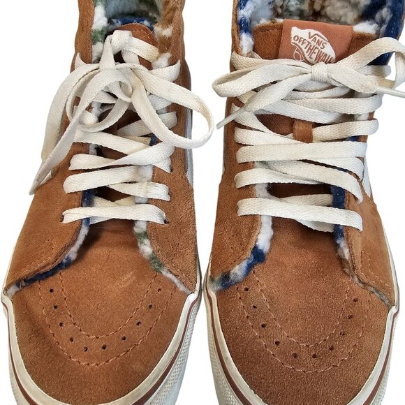 VANS Off The Wall Mens 4.5/Womens 6 Sk8-Hi Top Sunburn Marshmallow Tan Suede - Picture 6 of 13